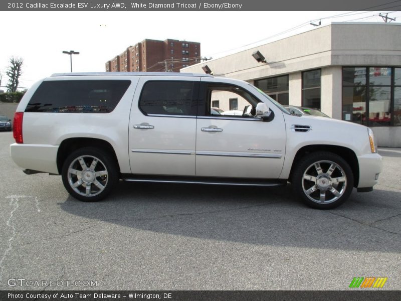 White Diamond Tricoat / Ebony/Ebony 2012 Cadillac Escalade ESV Luxury AWD