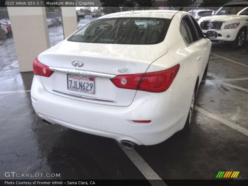 Moonlight White / Graphite 2015 Infiniti Q50 3.7