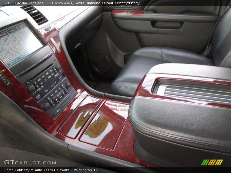 White Diamond Tricoat / Ebony/Ebony 2012 Cadillac Escalade ESV Luxury AWD