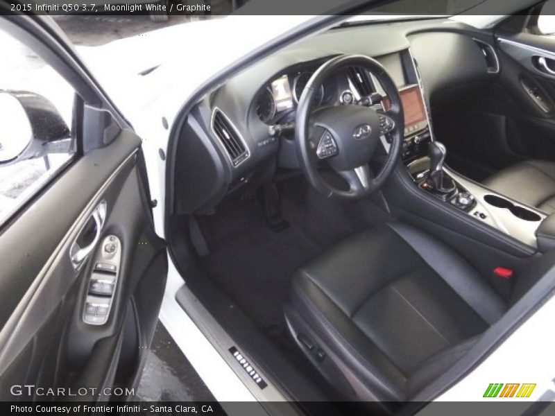 Moonlight White / Graphite 2015 Infiniti Q50 3.7
