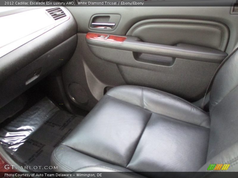 White Diamond Tricoat / Ebony/Ebony 2012 Cadillac Escalade ESV Luxury AWD