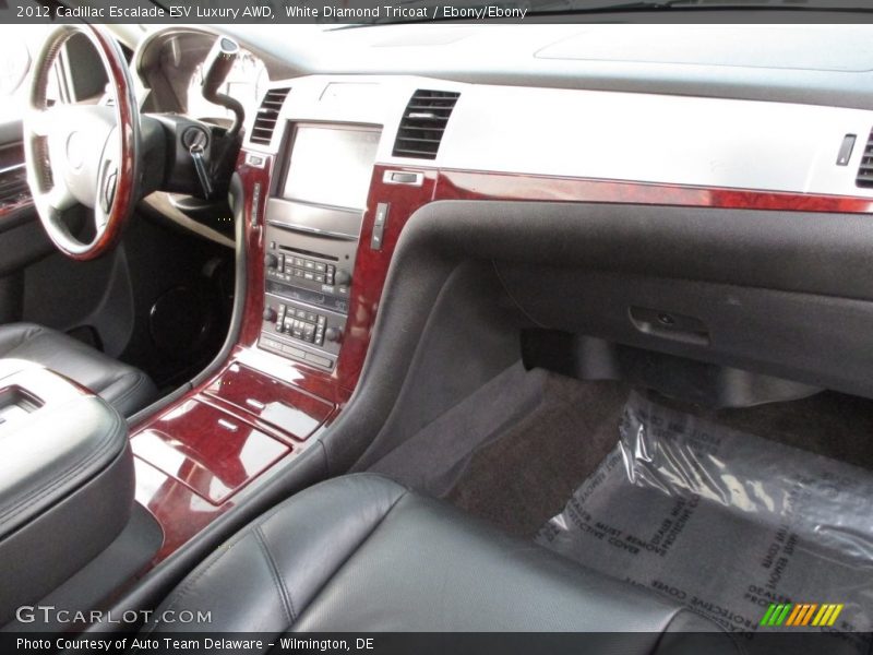 White Diamond Tricoat / Ebony/Ebony 2012 Cadillac Escalade ESV Luxury AWD