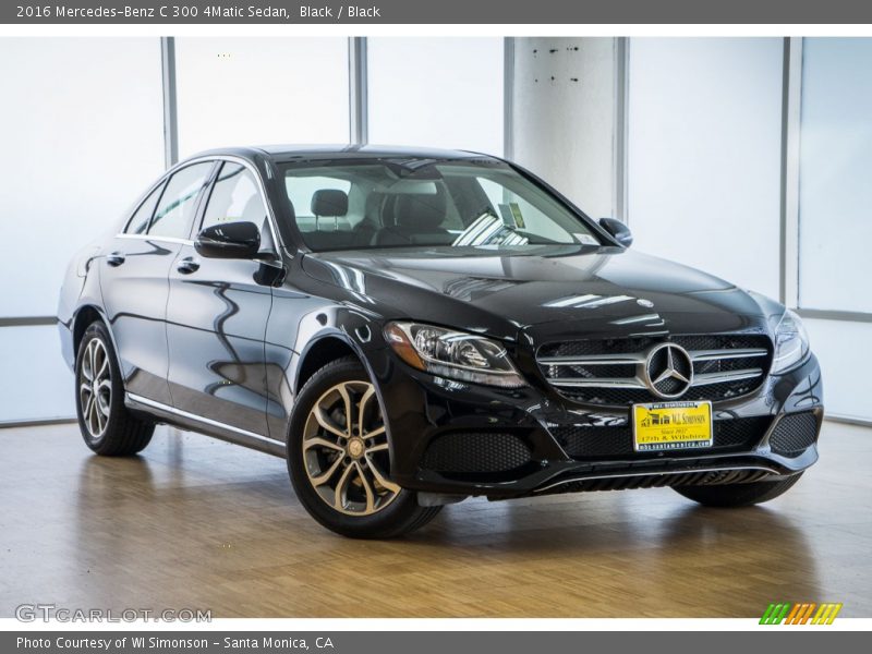 Black / Black 2016 Mercedes-Benz C 300 4Matic Sedan