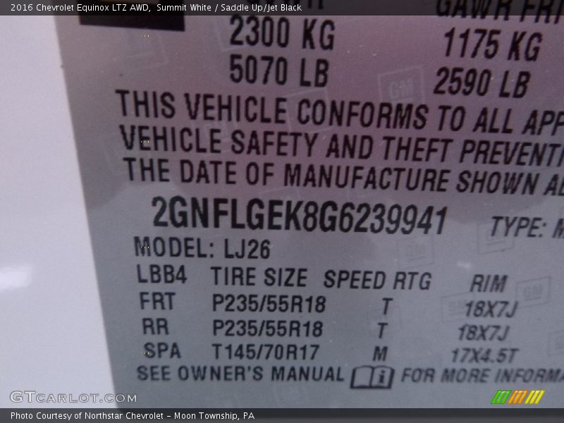 Summit White / Saddle Up/Jet Black 2016 Chevrolet Equinox LTZ AWD