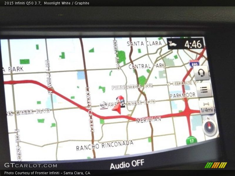 Moonlight White / Graphite 2015 Infiniti Q50 3.7