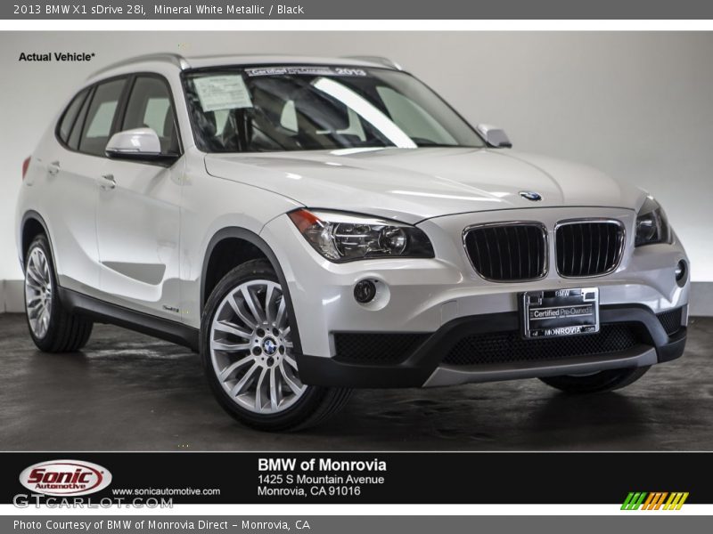 Mineral White Metallic / Black 2013 BMW X1 sDrive 28i