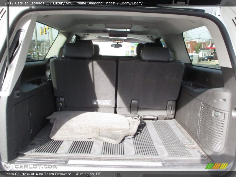 White Diamond Tricoat / Ebony/Ebony 2012 Cadillac Escalade ESV Luxury AWD