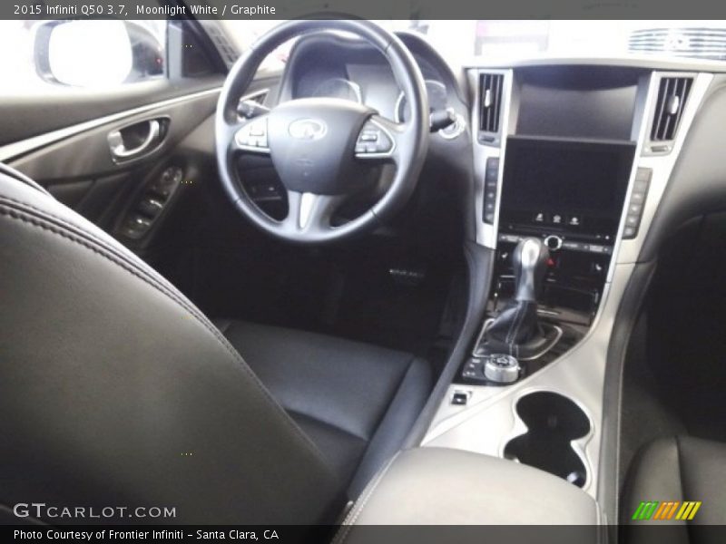 Moonlight White / Graphite 2015 Infiniti Q50 3.7