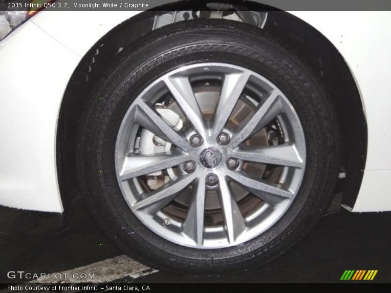 Moonlight White / Graphite 2015 Infiniti Q50 3.7