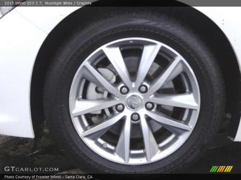 Moonlight White / Graphite 2015 Infiniti Q50 3.7
