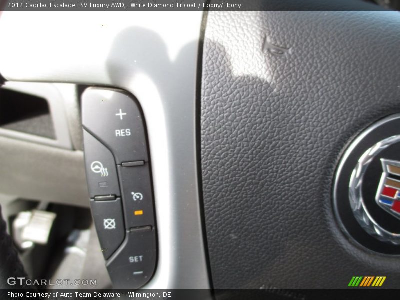 White Diamond Tricoat / Ebony/Ebony 2012 Cadillac Escalade ESV Luxury AWD