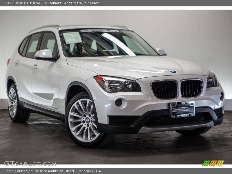 Mineral White Metallic / Black 2013 BMW X1 sDrive 28i