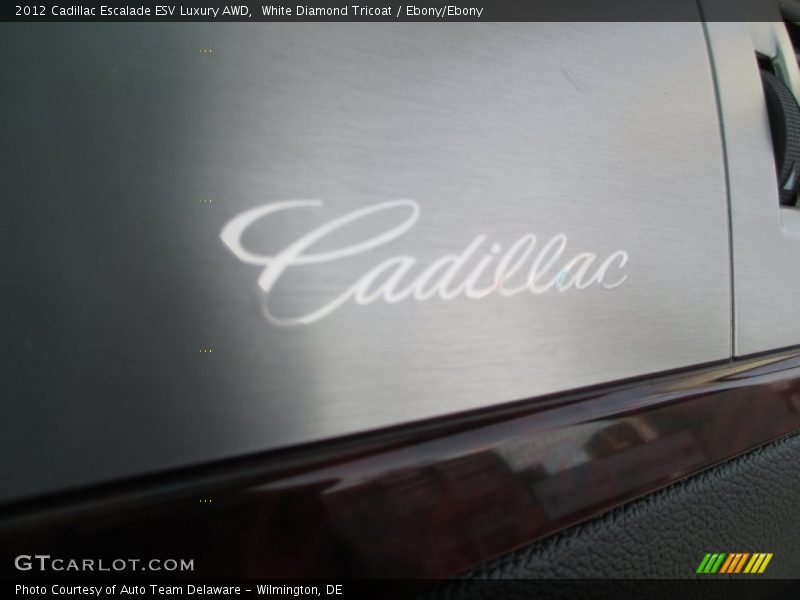White Diamond Tricoat / Ebony/Ebony 2012 Cadillac Escalade ESV Luxury AWD