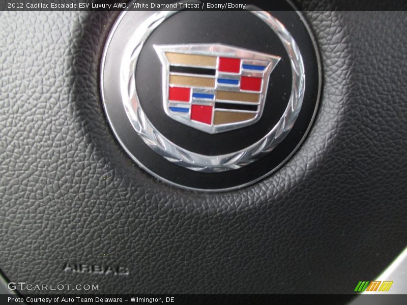 White Diamond Tricoat / Ebony/Ebony 2012 Cadillac Escalade ESV Luxury AWD