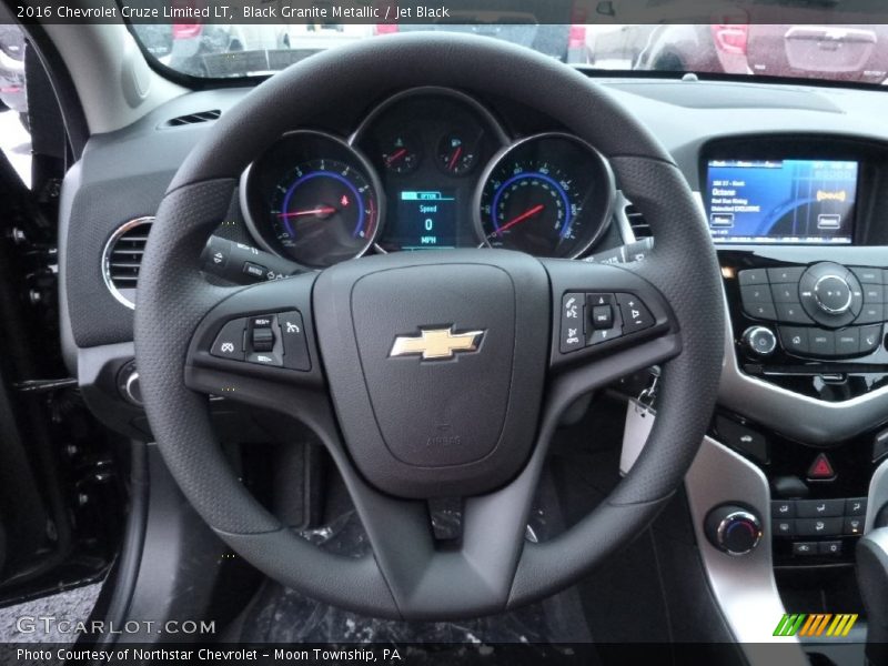 Black Granite Metallic / Jet Black 2016 Chevrolet Cruze Limited LT