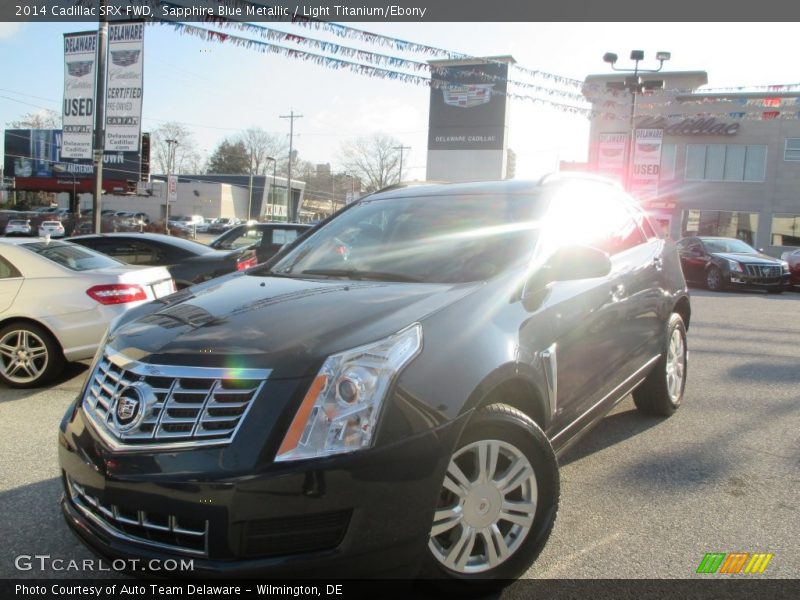 Sapphire Blue Metallic / Light Titanium/Ebony 2014 Cadillac SRX FWD