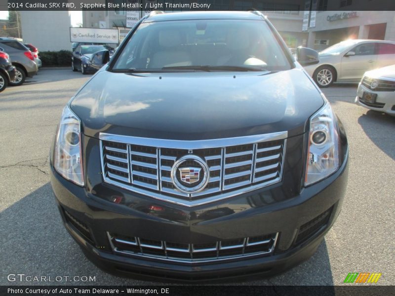 Sapphire Blue Metallic / Light Titanium/Ebony 2014 Cadillac SRX FWD