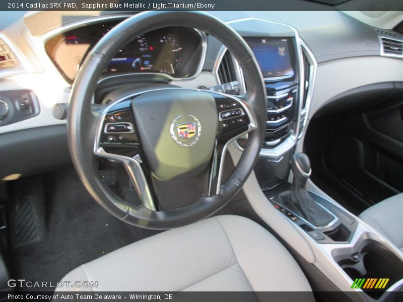 Sapphire Blue Metallic / Light Titanium/Ebony 2014 Cadillac SRX FWD