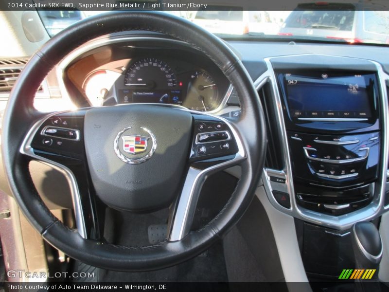 Sapphire Blue Metallic / Light Titanium/Ebony 2014 Cadillac SRX FWD