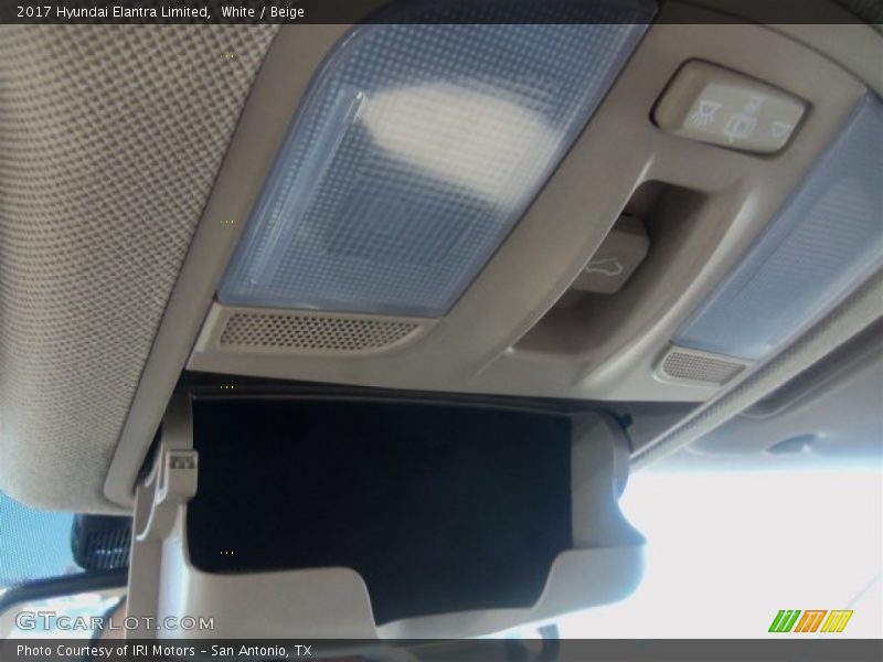 White / Beige 2017 Hyundai Elantra Limited