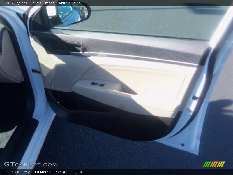 White / Beige 2017 Hyundai Elantra Limited