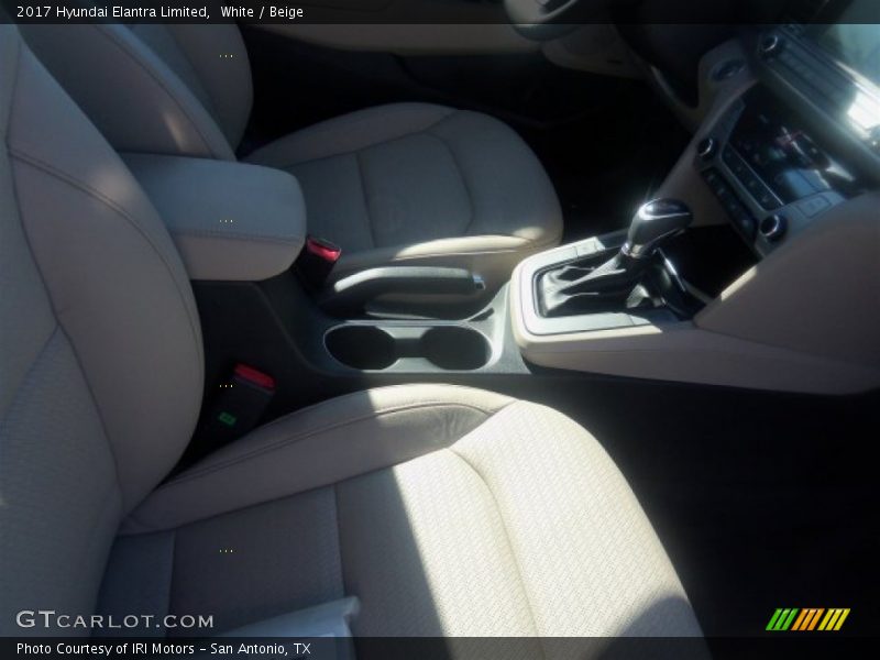 White / Beige 2017 Hyundai Elantra Limited
