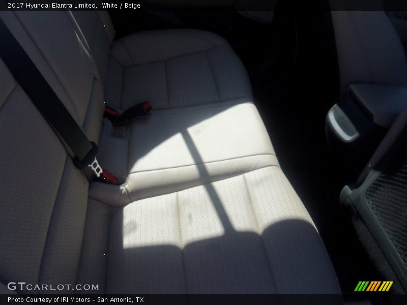 White / Beige 2017 Hyundai Elantra Limited