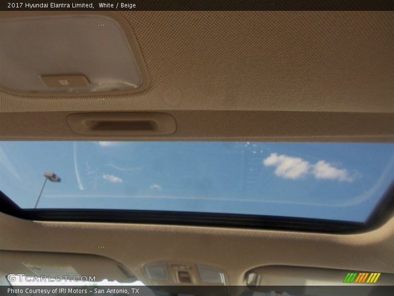 White / Beige 2017 Hyundai Elantra Limited