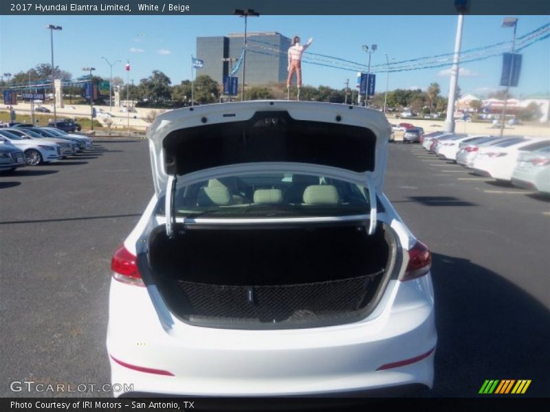 White / Beige 2017 Hyundai Elantra Limited