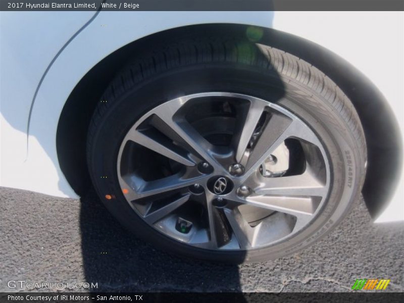 White / Beige 2017 Hyundai Elantra Limited