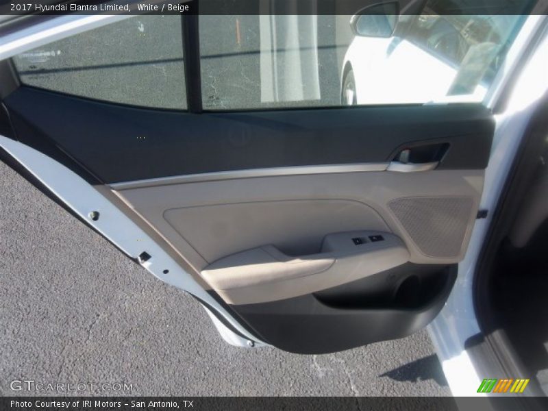 White / Beige 2017 Hyundai Elantra Limited