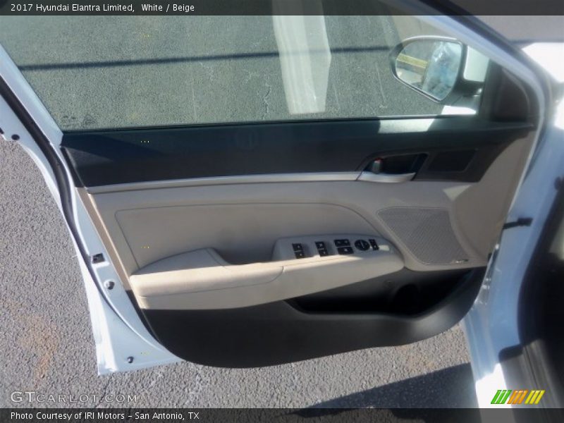 White / Beige 2017 Hyundai Elantra Limited