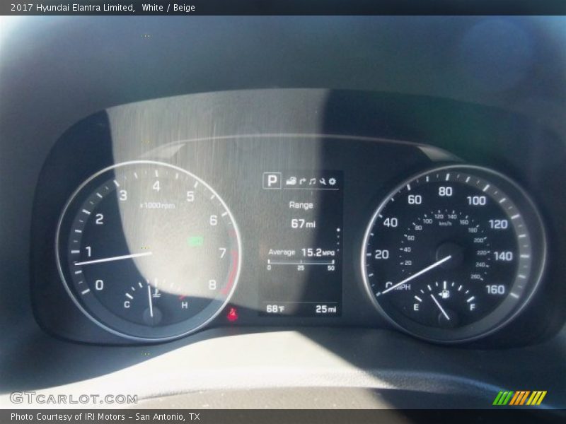 White / Beige 2017 Hyundai Elantra Limited