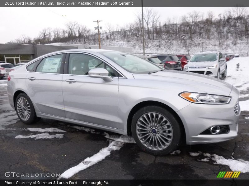 Ingot Silver Metallic / Medium Soft Ceramic 2016 Ford Fusion Titanium