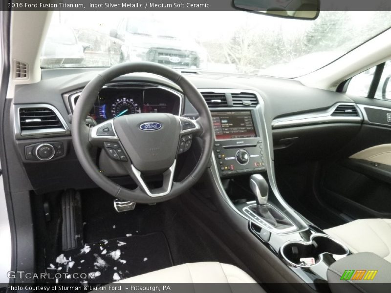 Ingot Silver Metallic / Medium Soft Ceramic 2016 Ford Fusion Titanium