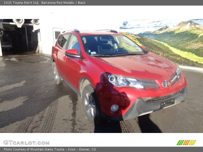 Barcelona Red Metallic / Black 2015 Toyota RAV4 XLE