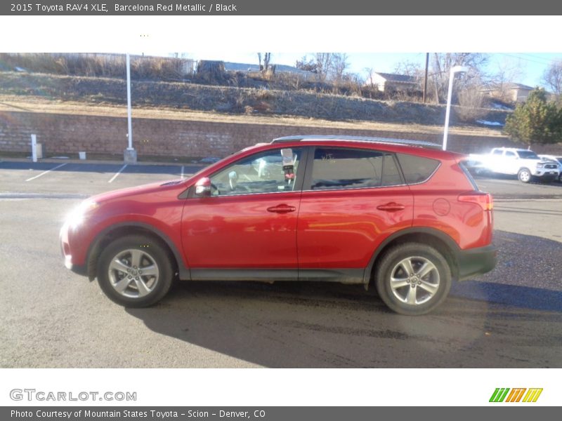 Barcelona Red Metallic / Black 2015 Toyota RAV4 XLE