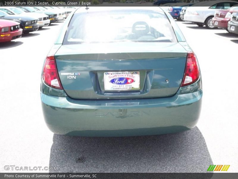 Cypress Green / Beige 2006 Saturn ION 2 Sedan