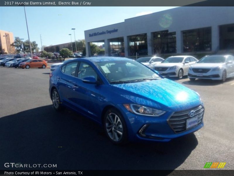 Electric Blue / Gray 2017 Hyundai Elantra Limited