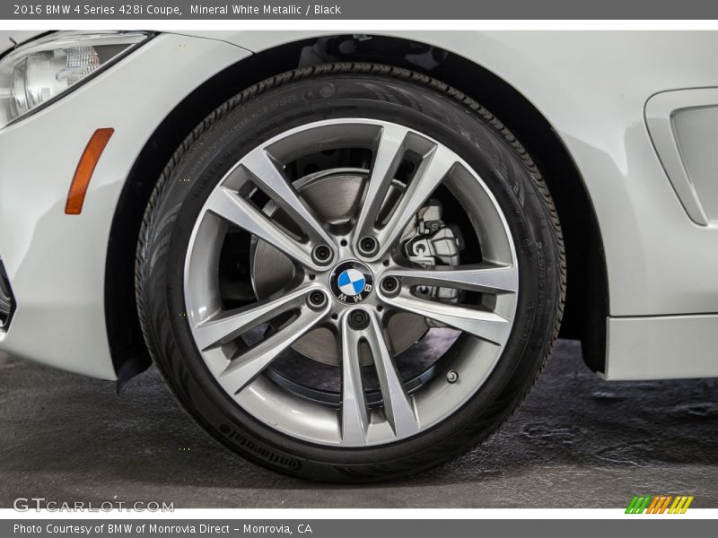 Mineral White Metallic / Black 2016 BMW 4 Series 428i Coupe