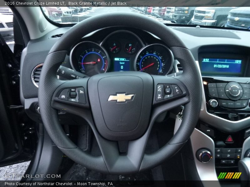 Black Granite Metallic / Jet Black 2016 Chevrolet Cruze Limited LT