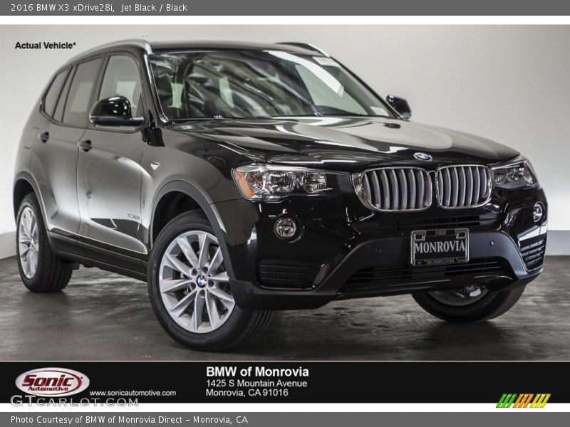 Jet Black / Black 2016 BMW X3 xDrive28i