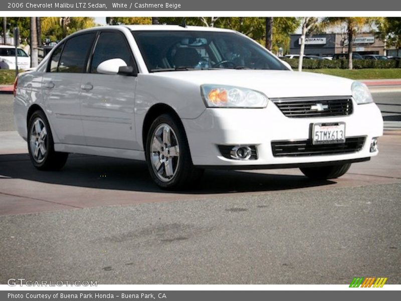 White / Cashmere Beige 2006 Chevrolet Malibu LTZ Sedan