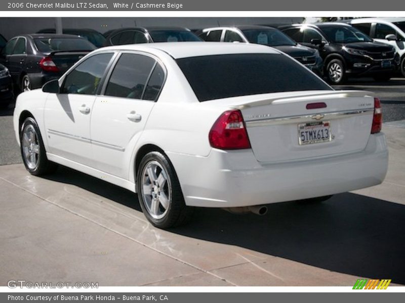 White / Cashmere Beige 2006 Chevrolet Malibu LTZ Sedan