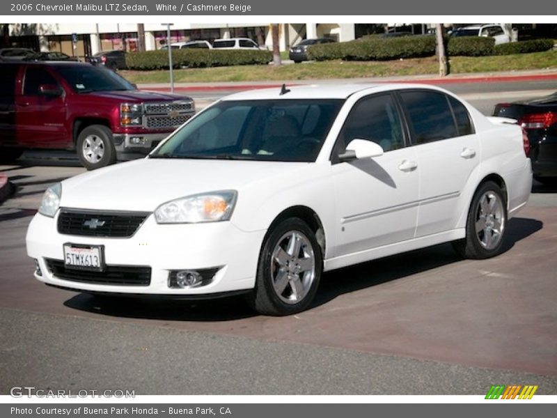 White / Cashmere Beige 2006 Chevrolet Malibu LTZ Sedan