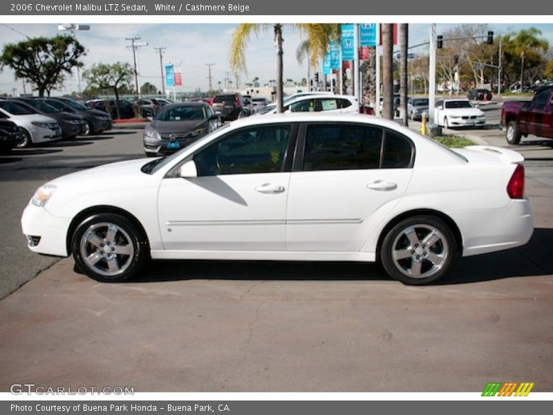 White / Cashmere Beige 2006 Chevrolet Malibu LTZ Sedan