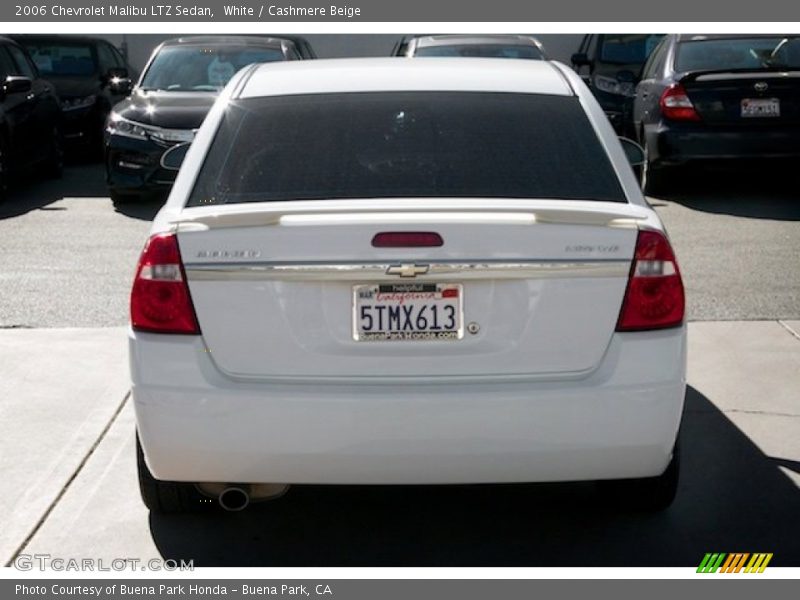 White / Cashmere Beige 2006 Chevrolet Malibu LTZ Sedan