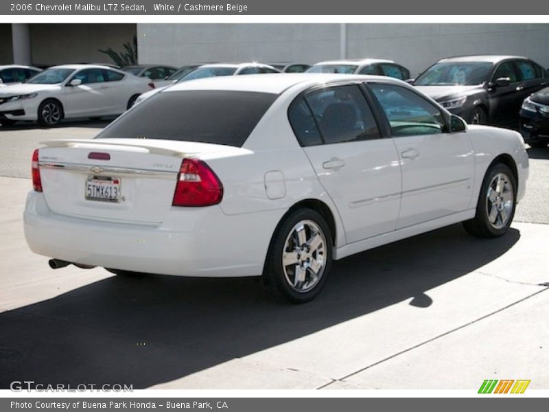 White / Cashmere Beige 2006 Chevrolet Malibu LTZ Sedan