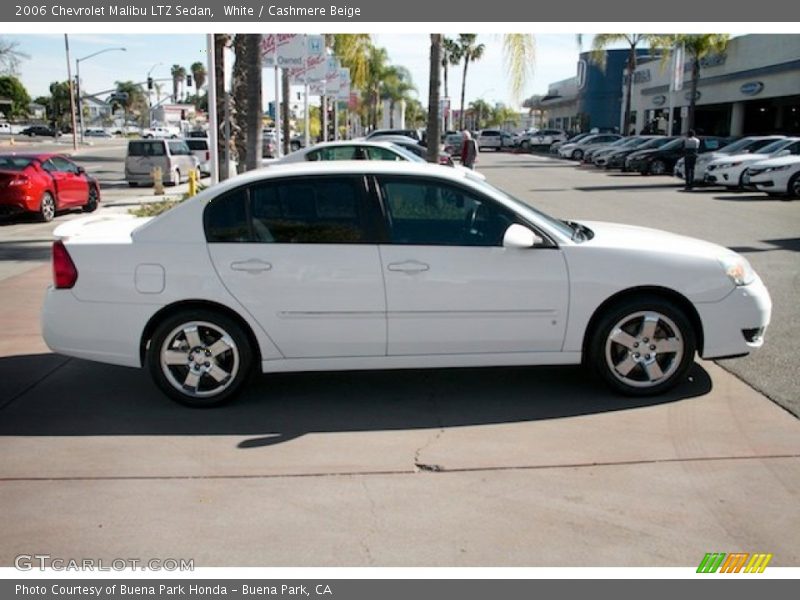 White / Cashmere Beige 2006 Chevrolet Malibu LTZ Sedan