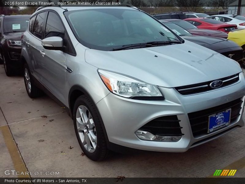 Ingot Silver Metallic / Charcoal Black 2016 Ford Escape Titanium